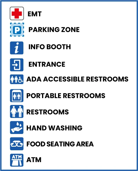 Services: first aid, restrooms, ATMs and more