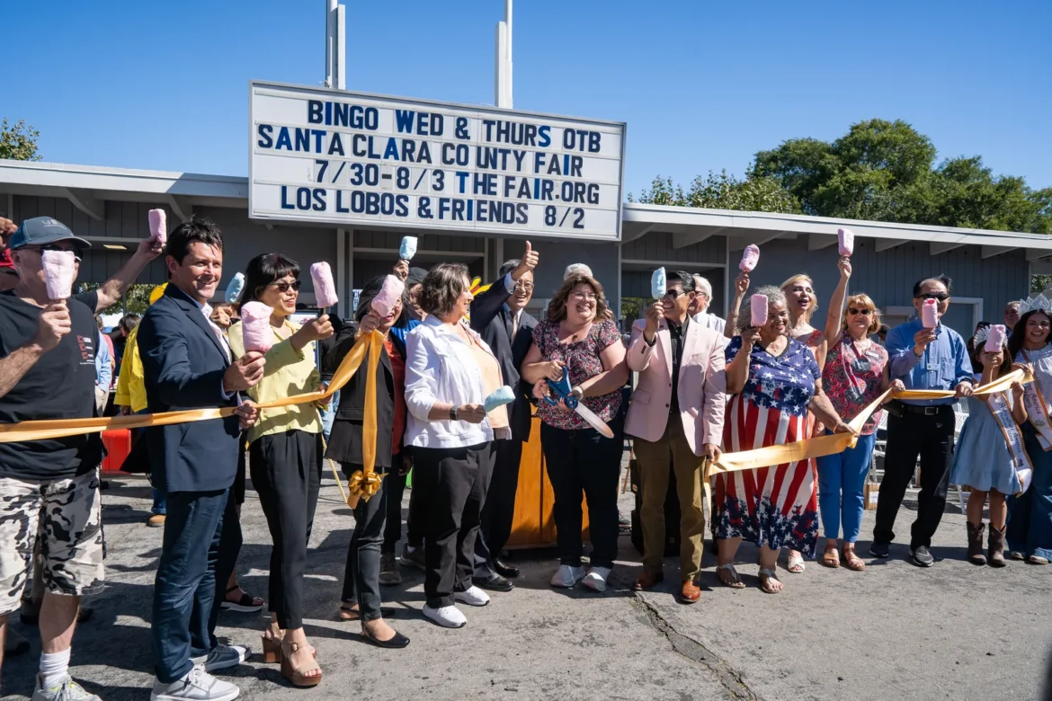 Officials cut the ribbon to open the Santa Clara County Fair.